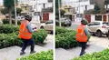 Repartidor motorizado se va corriendo con pedido durante temblor de 6,1 que sacudió Lima y Callao