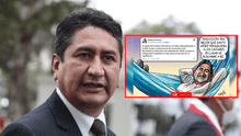 Prófugo Vladimir Cerrón y su apoyo a Santiváñez: Carlincatura expone respaldo del líder de Perú Libre al exministro que debía capturarlo Prófugo Vladimir Cerrón y su apoyo a Santiváñez: Carlincatura expone respaldo del líder de Perú Libre al exministro que debía capturarlo