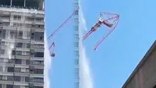 Terremoto en Myanmar y Tailandia: impactantes imágenes de enorme grúa cayendo desde el último piso de edificio en pleno sismo Terremoto en Myanmar y Tailandia: impactantes imágenes de enorme grúa cayendo desde el último piso de edificio en pleno sismo