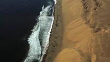 El increíble lugar en el mundo donde el desierto y el mar se juntan: las dunas alcanzan los 300 metros y son consideradas las más antiguas