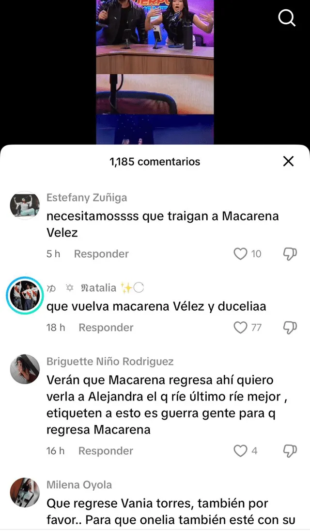 Comentario de usuarios en TikTok. Foto: captura TikTok Comentario de usuarios en TikTok. Foto: captura TikTok