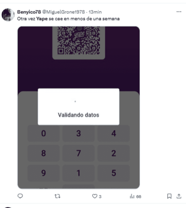 Usuarios reportan caída de yape este 28 de mayo de 2025. Foto: X Usuarios reportan caída de yape este 28 de mayo de 2025. Foto: X